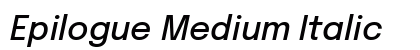 Epilogue Medium Italic Font Preview