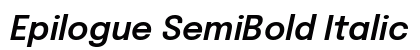 Epilogue SemiBold Italic Font Preview