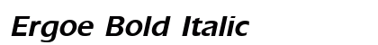 Ergoe Bold Italic Preview