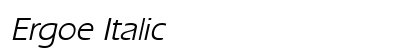 Ergoe Italic Preview