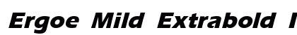 Ergoe Mild Extrabold Italic Font Ergoe Mild Extrabold Italic Font Preview
