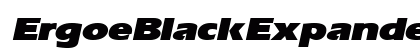 ErgoeBlackExpanded Italic Preview