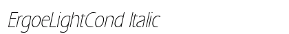 ErgoeLightCond Italic Preview