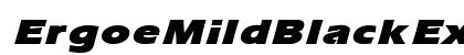 ErgoeMildBlackExpanded Italic Preview