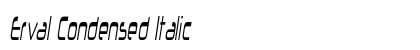 Erval Condensed Italic Preview