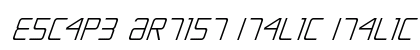 Escape Artist Italic Preview