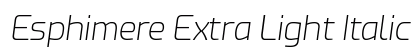 Esphimere Extra Light Italic preview