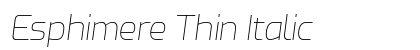 Esphimere Thin Italic font free download