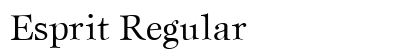 Esprit Regular font free download