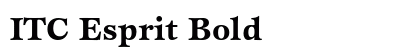 ITC Esprit Bold font free download