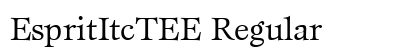 EspritItcTEE Regular font free download