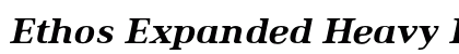 Ethos Expanded Heavy Italic Preview