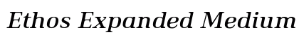 Ethos Expanded Medium Italic Preview