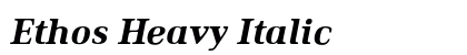 Ethos Heavy Italic Preview