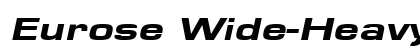 Eurose Wide-Heavy Italic font free download