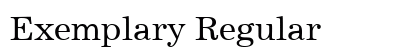 Exemplary Regular font free download