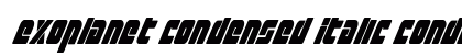 Exoplanet Condensed Italic Condensed Italic preview