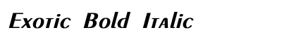 Exotic Bold Italic font free download