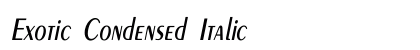 Exotic Condensed Italic Preview