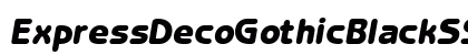 ExpressDecoGothicBlackSSK Italic font free download