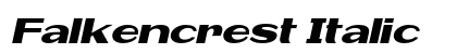 Falkencrest Italic font free download
