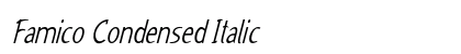 Famico Condensed Italic Preview