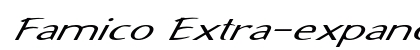 Famico Extra-expanded Italic Preview