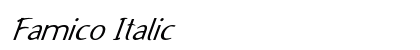 Famico Italic font free download