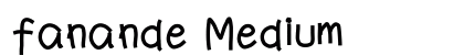 fanande Medium font free download