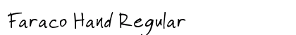 Faraco Hand Regular Font Preview
