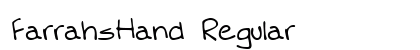 FarrahsHand Regular Font Preview