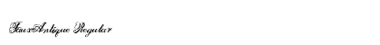 FauxAntique Regular Font Preview