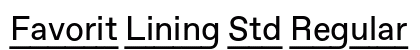Favorit Lining Std Regular font free download