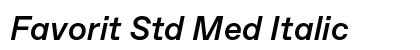 Favorit Std Med Italic Font Favorit Std Med Italic Font Preview