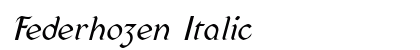 Federhozen Italic Preview