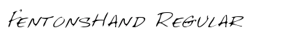 FentonsHand Regular Font Preview