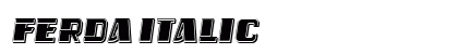 Ferda Italic Font Preview