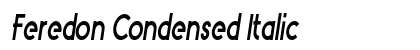 Feredon Condensed Italic font free download