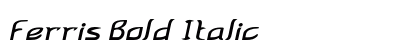 Ferris Bold Italic Preview