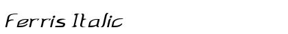 Ferris Italic font free download