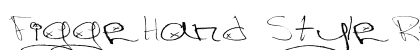 Figge Hand Style Regular Font Preview