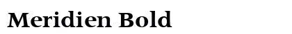 Meridien Bold Preview