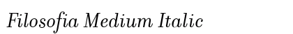 Filosofia Medium Italic font free download