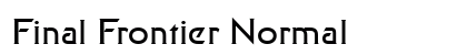 Final Frontier Normal Font Preview