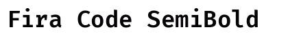 Fira Code SemiBold Preview