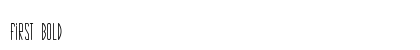 First Bold Font Preview