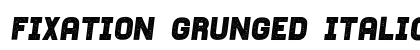 Fixation Grunged Italic preview