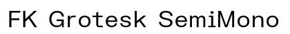 FK Grotesk SemiMono Regular Preview