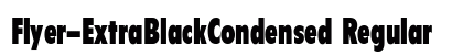 Flyer-ExtraBlackCondensed Regular font free download