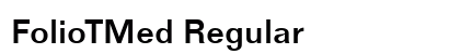 FolioTMed Regular Font Preview